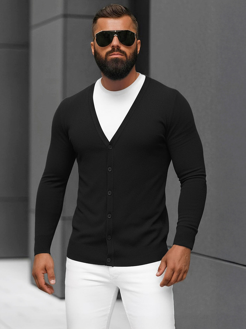 Tamsiai vyriškas megztinis OZONEE NB/MM6006/4Z