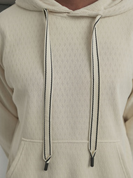 Ecru vyriškas džemperis su gobtuvu OZONEE O/G3065