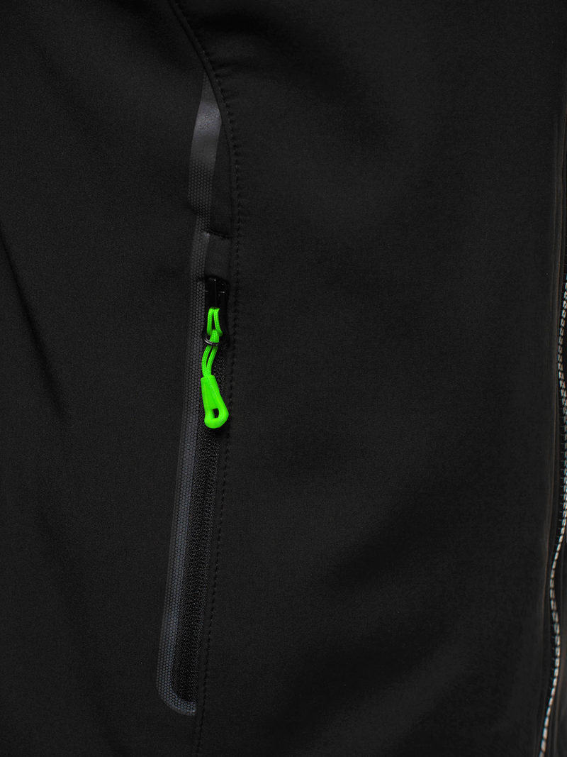 Juodai-Žalia vyriška softshelte striukė OZONEE GE/12269