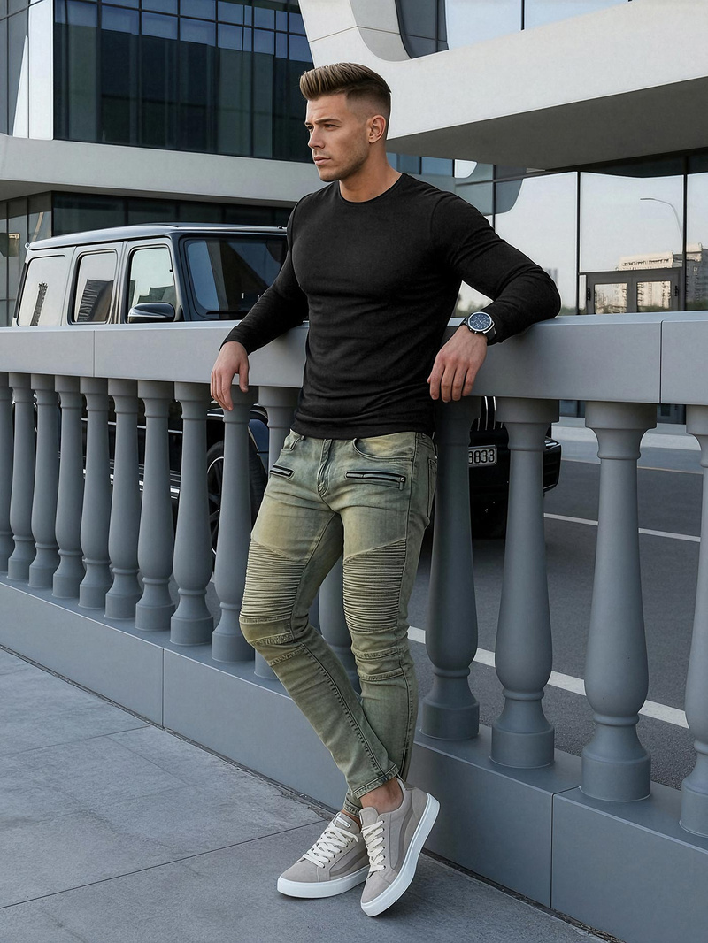 Mėlyni vyriški džinsai OZONEE O/EM8951Z