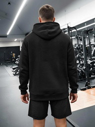 Juoda vyriškas džemperis su gobtuvu OZONEE JS/8B1736/3