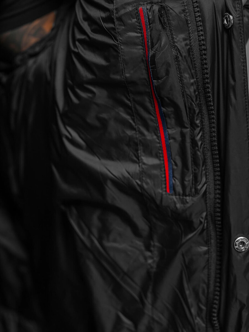 Juoda vyriška žieminė striukė OZONEE O/M3202