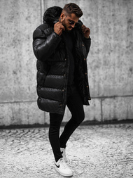 Juoda vyriška žieminė striukė OZONEE O/M800Z