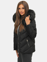 Juoda moteriška žieminė striukė OZONEE JS/M727/392