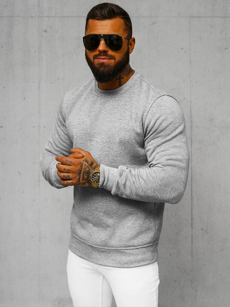 Pilkas vyriškas džemperis OZONEE JS/2001-10Z