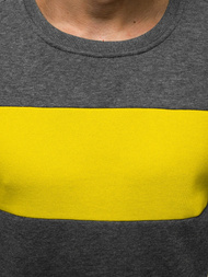 Grafitiniai-Geltonas vyriškas džemperis OZONEE JS/2021/33Z