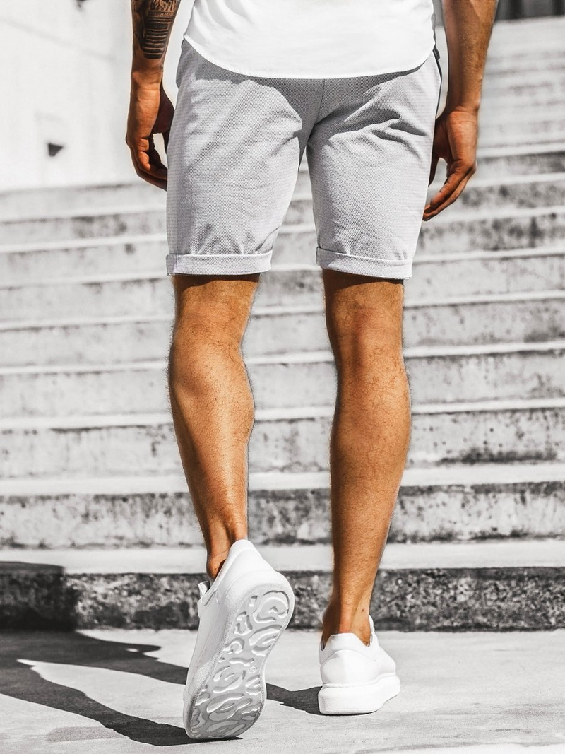 Pilki vyriški chino šortai OZONEE DJ/1007