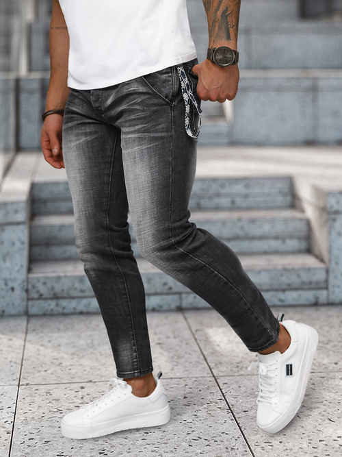 Juodai vyriški džinsai OZONEE NB/MP0091N