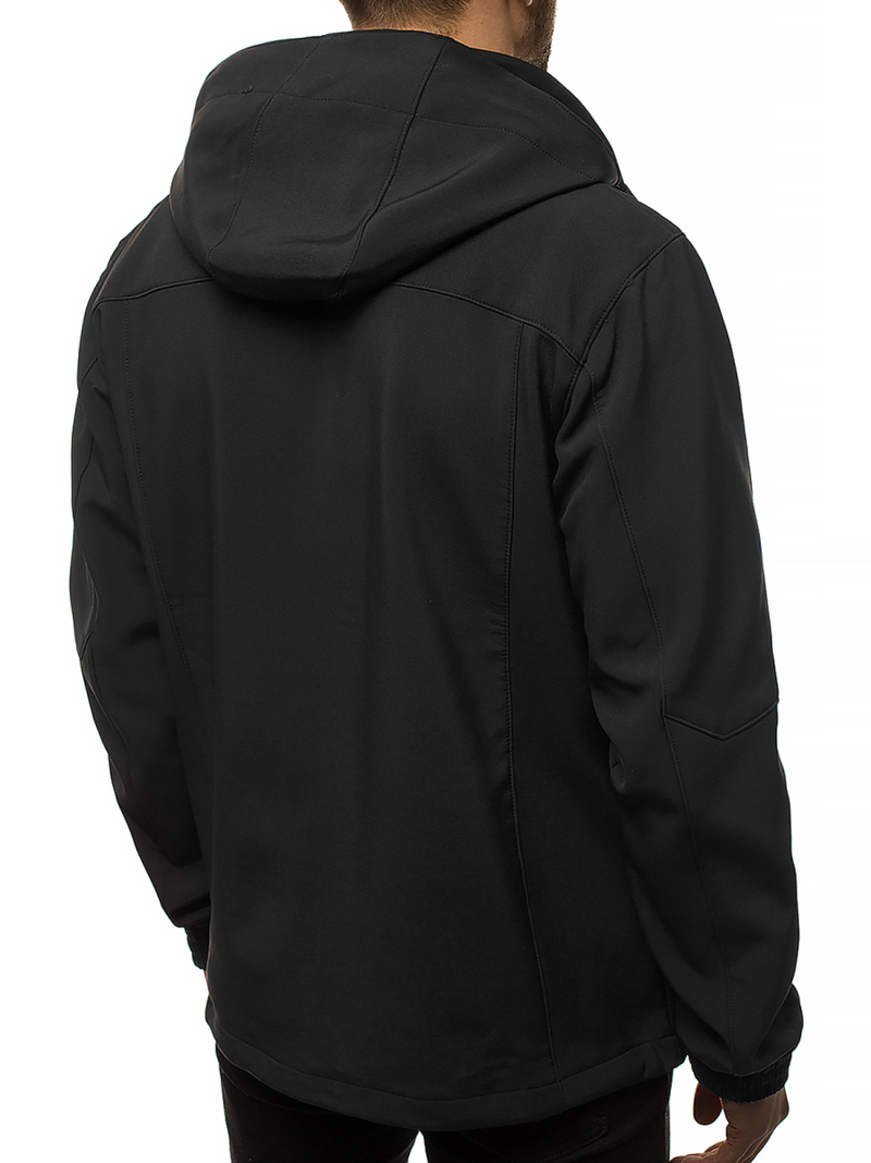 Juodai-Žalia vyriška softshelte striukė OZONEE GE/12269Z