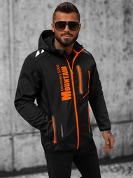 Juoda ir oranžinė vyriška softshell striukė OZONEE JS/HH026/1Z