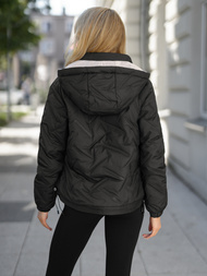 Juodai-smėlinis moteriška striukė OZONEE JS/16M9315/392B