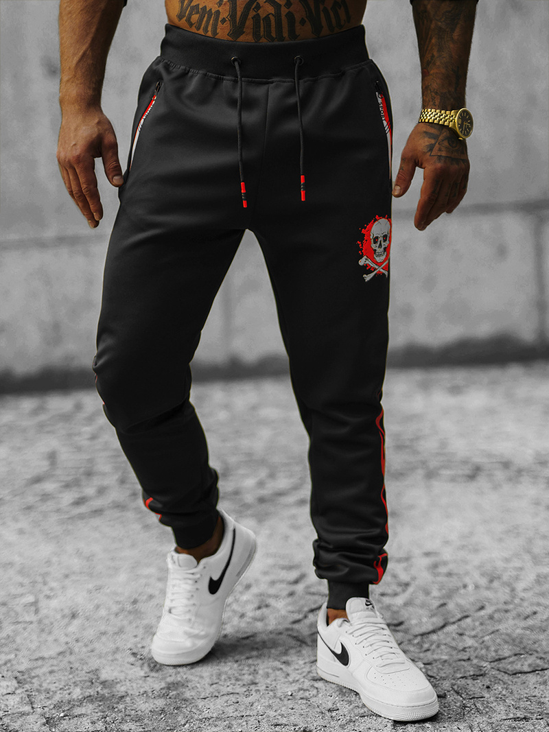 Juodos vyriškos sportinės kelnės OZONEE JS/K10237Z