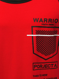 Raudoni vyriški berankoviai marškinėliai OZONEE JS/SS11076