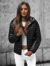 Juoda moteriška dvipusis striukė OZONEE O/H953