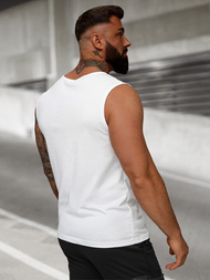 Balti vyriški berankoviai marškinėliai OZONEE JS/8B1717/1Z