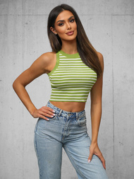 Žaliai/baltas moteriškas apatinis trikotažas OZONEE O/JK6557