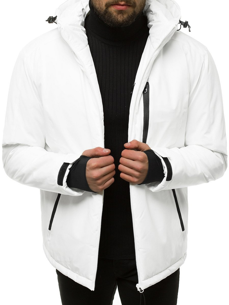 Žieminė Balta vyriška striukė OZONEE JS/HH011/45