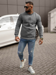 Grafitinis vyriškas džemperis OZONEE JS/8B1358/5