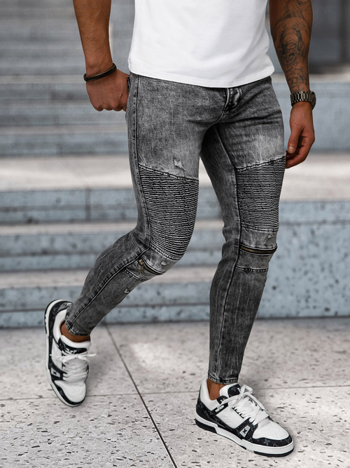 Juodai vyriški džinsai OZONEE NB/MP0069N