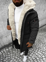 Juoda vyriška žieminė striukė OZONEE JS/22M50/392