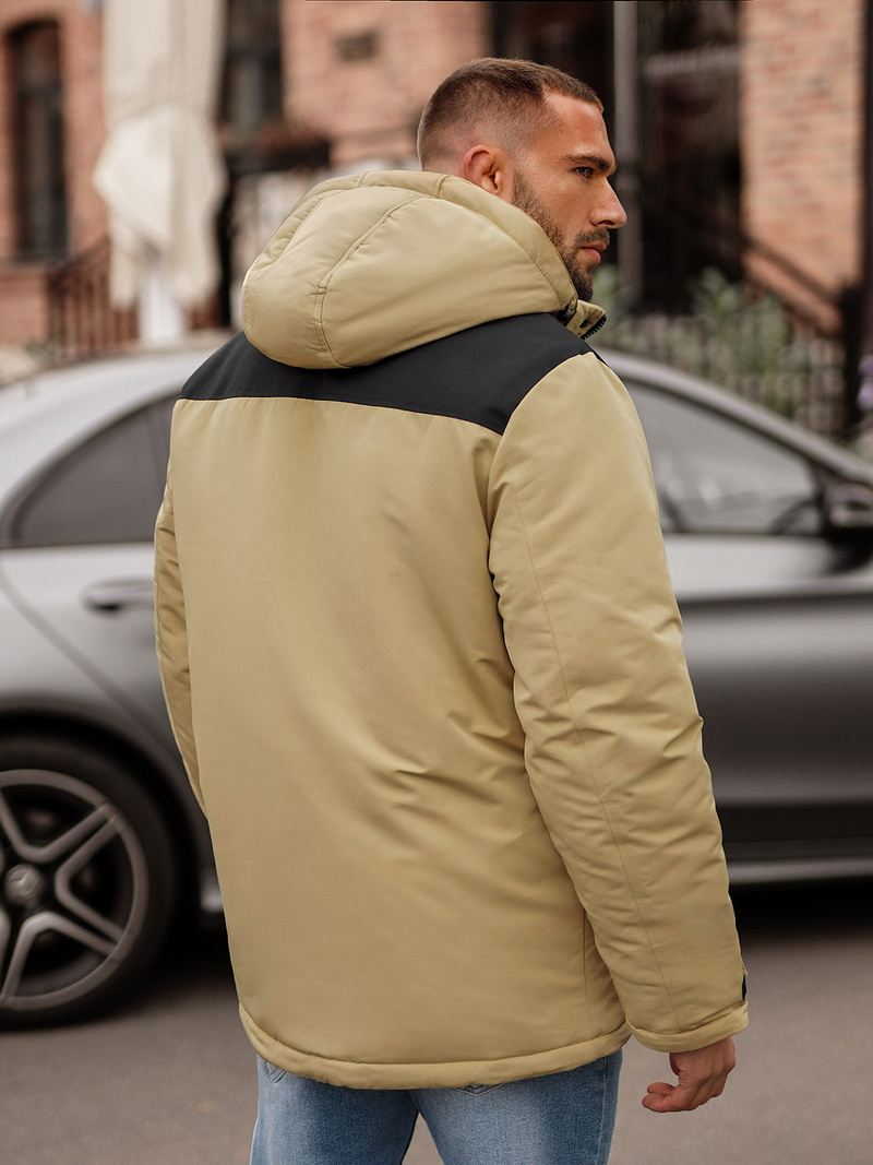 Smėlinis vyriška žieminė striukė OZONEE JS/22M322/62Z