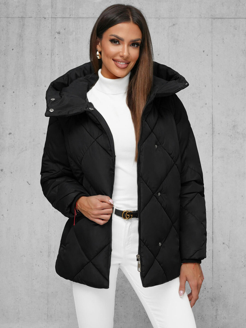 Juoda moteriška striukė OZONEE JS/5M3175/392Z