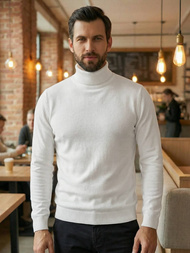 Baltas vyriškas megztinis OZONEE JS/59B3603/1