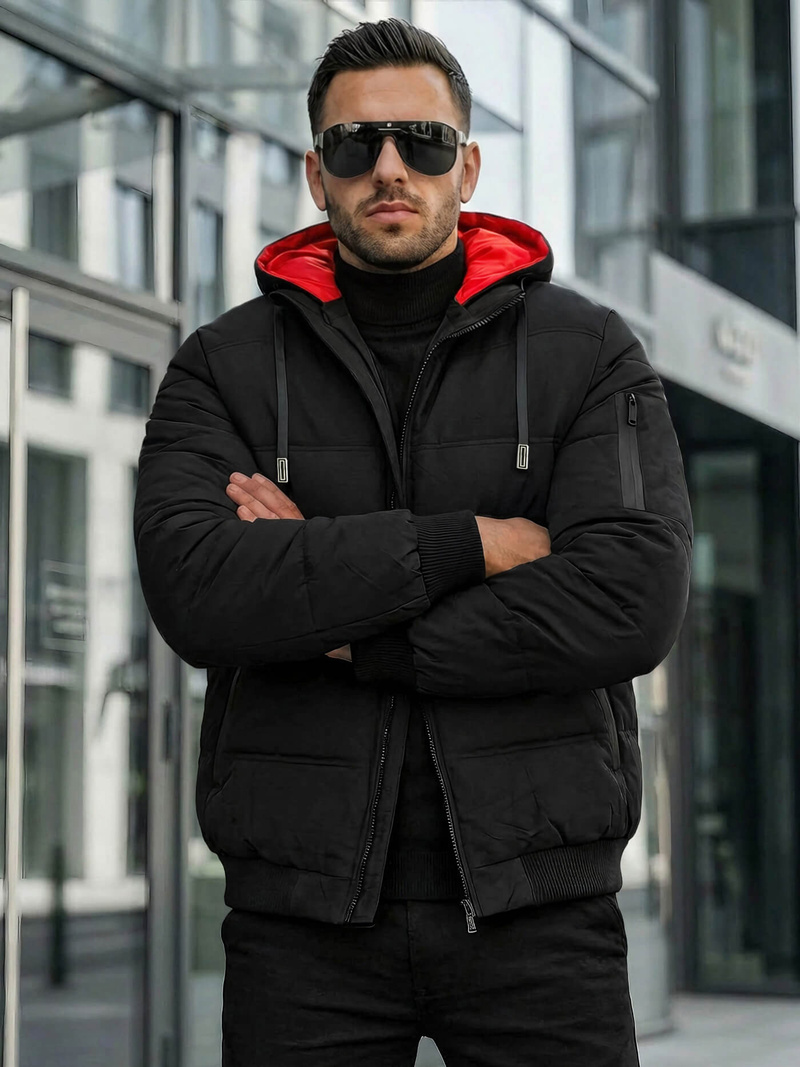 Juoda vyriška striukė OZONEE JS/31M5003Z