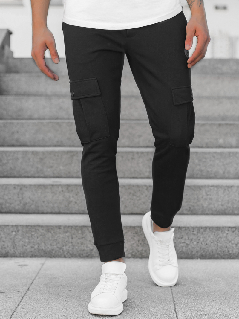 Juodos vyriškos sportinės kelnės OZONEE C/374