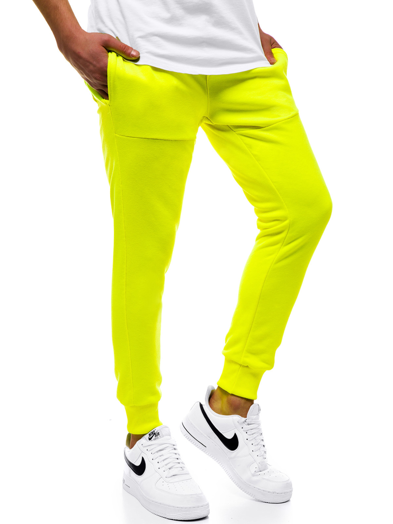 Geltonos vyriškos sportinės kelnės-NEON OZONEE G/11129