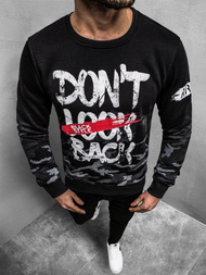 OZONEE JS/DD219Z Juodas vyriškas džemperis