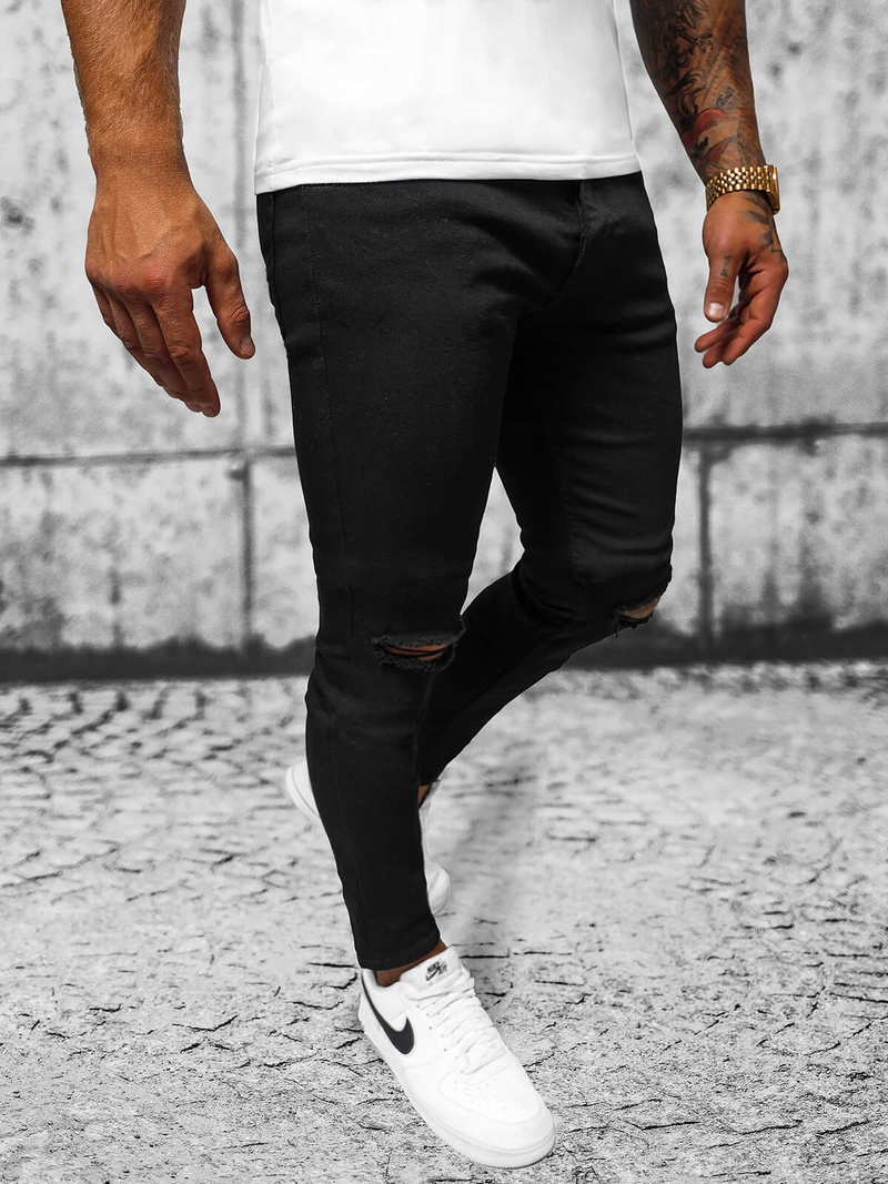 Juodi vyriški džinsai OZONEE E/5391/02