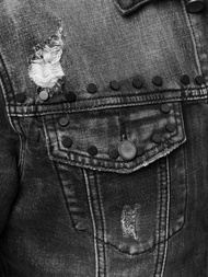 Juoda vyriška džinso striukė OZONEE NB/MJ504N