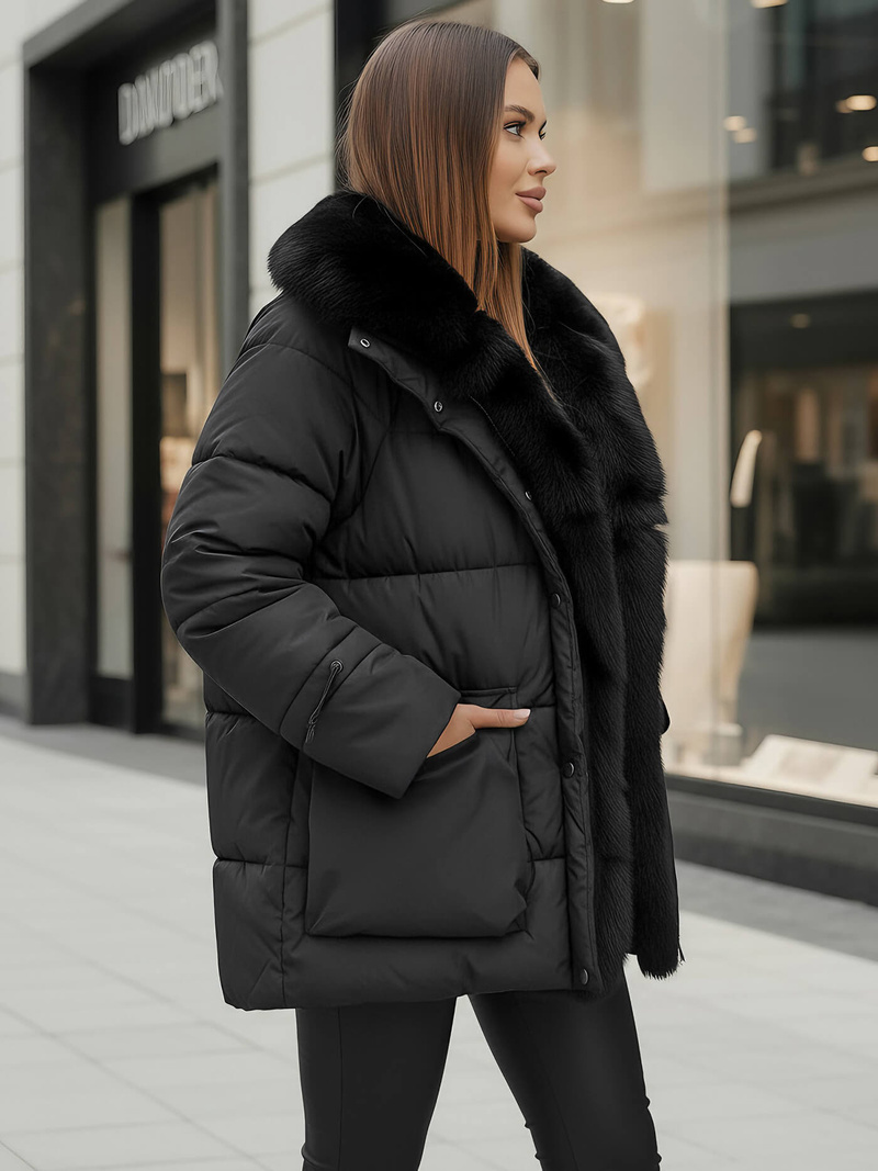 Juoda moteriška striukė OZONEE JS/16M9185/392Z