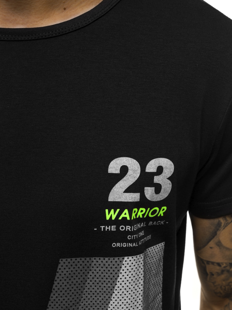 Juodi vyriški marškinėliai OZONEE JS/SS10932