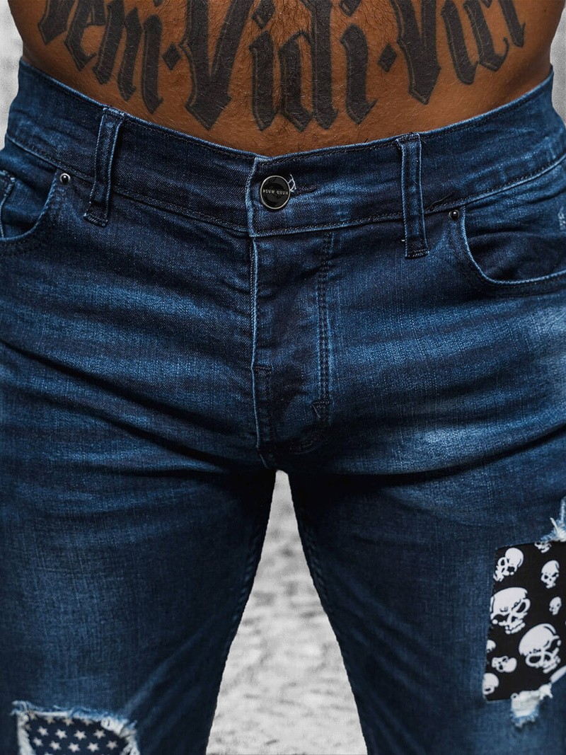 Tamsiai-mėlyni vyriški džinsai OZONEE NB/MP0015BS