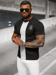 Juodi vyriški marškinėliai OZONEE O/L1184