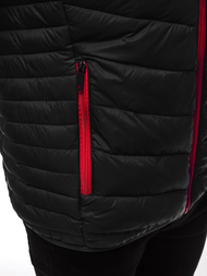 Pereinamojo laikotarpio juoda vyriška striukė OZONEE JB/JP1137