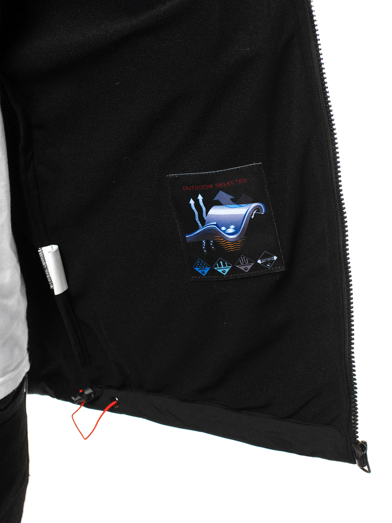 Juodai-Oranžinė vyriška softshelte striukė OZONEE GE/12263