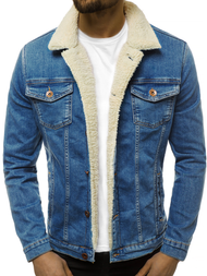 Šviesiai-mėlyna vyriška džinso striukė OZONEE BN/5938