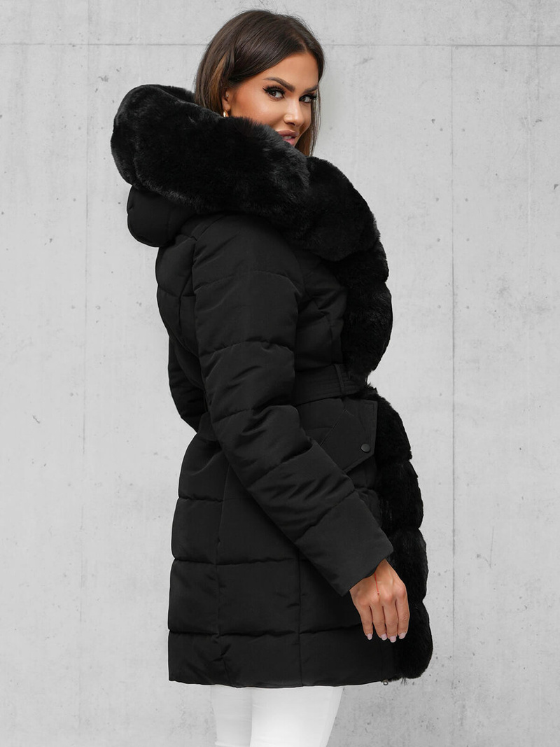 Juoda moteriška striukė OZONEE JS/11Z8096Z