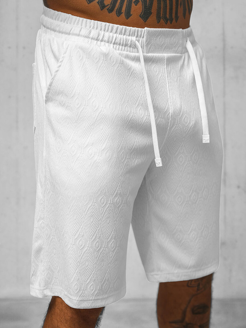 Vyriškas komplektas baltas - marškiniai ir šortai OZONEE O/3C325