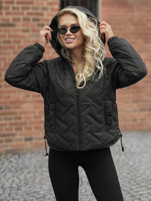 Juoda moteriška striukė OZONEE JS/16M9315/392AZ