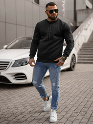 Juodas vyriškas džemperis OZONEE JS/8B1358/3