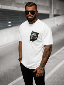 Balti vyriški marškinėliai OZONEE O/3C333