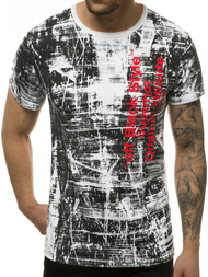 Balti vyriški marškinėliai OZONEE JS/SS10920