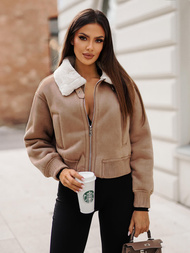 Smėlinis moteriška striukė OZONEE O/81326