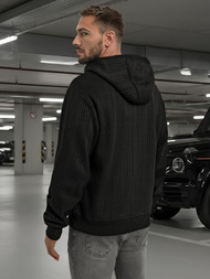 Juoda vyriškas džemperis su gobtuvu OZONEE O/3C577