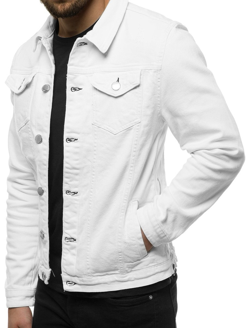 Balta vyriška džinso striukė OZONEE G/602