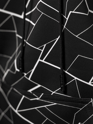 Juodas vyriškas džemperis su gobtuvu OZONEE JS/8B1235/3